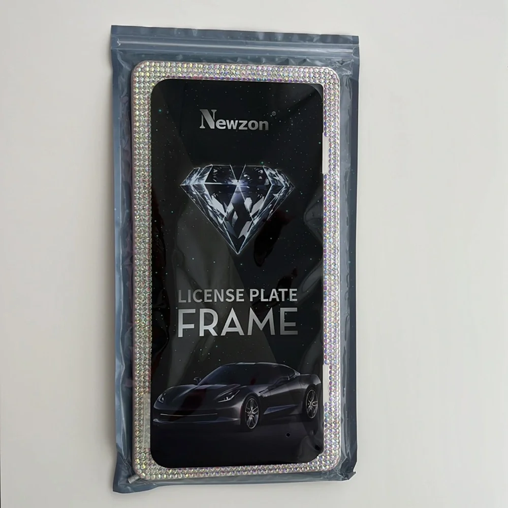License Plate Frame With Rhinestones - Picture 2 of 6
